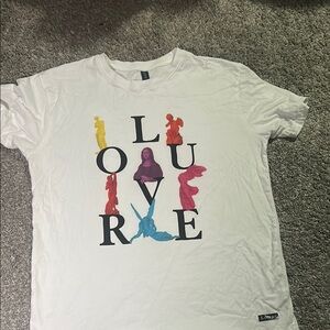 White Graphic Tee with Colorful Design